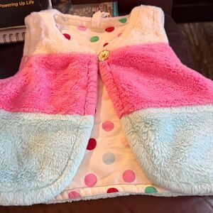 Matilda Jane Pink, Cream, and Mint Fuzzy Vest